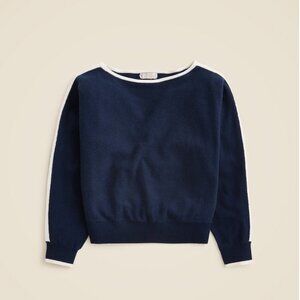 J. Crew Cashmere Contrast-Stripe Sweater - XS